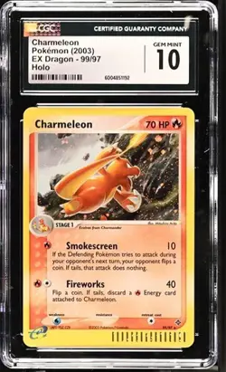 Pokemon Charmeleon EX Dragon Holo Rare #99 CGC 10 Gem Mint - Image 1