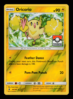 NM - Pokemon Guardians Rising Oricorio 46/145 Reverse Holo League Promo - Image 1