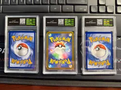 NO RESERVE 3 Graded Pokemon Slabs : Eevee, Makuhita, Raichu - Image 2