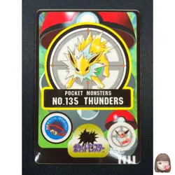 [NM] Jolteon Pokemon Bandai Sealdass Japanese No.135 1997 24D25 - Image 1