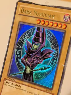 Yugioh Dark Magician LOB-E003 1st First Edition Ultra Rare Holo - Damaged - Image 5