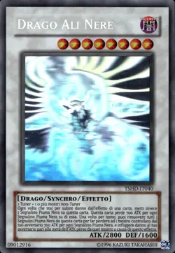 Black-Winged Dragon Italian Unl Ed Ghost Rare TSHD-IT080 Yu-Gi-Oh! - Image 1