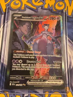 Pokemon Team Rockets Mewtwo EX Card 231/182 Destined Rivals English Edition - Image 1