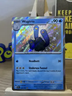 Pokemon Card Wugtrio 122/091 Paldean Fates Shiny Rare Near Mint Gold Star - Image 1
