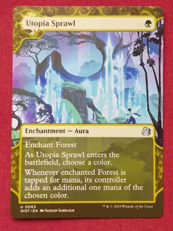 Magic The Gathering WILDS OF ELDRAINE ENCHANTING TALES UTOPIA SPRAWL card MTG - Image 1