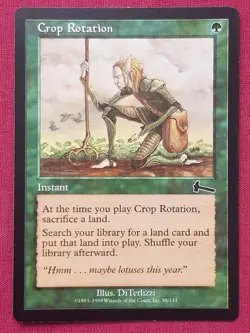 Magic The Gathering URZA'S LEGACY CROP ROTATION green card MTG - Image 1