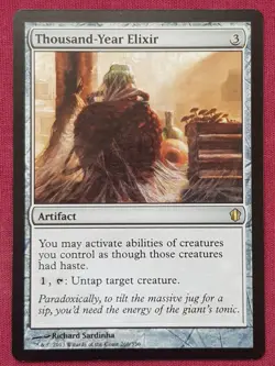 Magic The Gathering COMMANDER 2013 C13 THOUSAND-YEAR ELIXIR artifact card MTG - Image 1