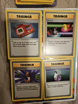 Pokemon Set Of 4 Shadowless Trainer Cards - Image 1