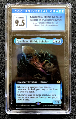 RARE FOIL EXTENDED ART CGC 9.5 2021 GRAZILAXX ILLITHID SCHOLAR MTG 367 G4238 - Image 1
