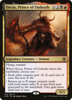 MTG Orcus, Prince of Undeath - Adventures in the Forgotten Realms #229 - Image 1
