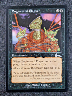 Engineered Plague Magic the Gathering Urza’s Legacy NM Never Played MTG(DS3D1K1) - Image 1