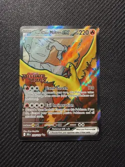 Team Rocket’s Moltres ex 208/182 Hyper Rare - Pokemon Destined Rivals Stamp NM - Image 1