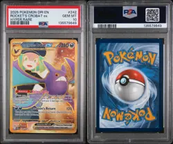 2025 POKEMON DRI EN-DESTINED RIVALS HYPER RARE TEAM ROCKET'S CROBAT EX PSA 10 - Image 3