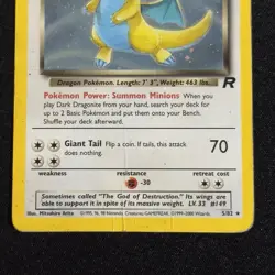 Dark Dragonite 5/82 Holo Rare Team Rocket Unlimited 2000 WOTC Pokemon English - Image 4