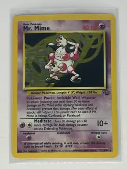 Pokemon TCG Mr. Mime Jungle 6/64 Holo Unlimited Holo Rare LP/MP - Image 1