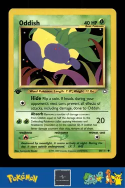 2000 Pokemon WotC Neo Genesis 68/111 Oddish 1st Ed - Image 1