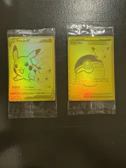 Pokemon Celebrations Pikachu V & PokeBall Gold Promos SEALED SWSH 145 & 146 - Image 2