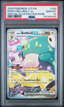 Pokemon TCG Iono’s Bellibolt Ex 183/159 SIR Journey Together PSA 10 Gem Mint - Image 1
