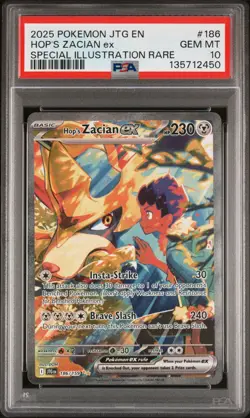 2025 POKEMON JTG EN-JOURNEY TOGETHER 186 HOP'S ZACIAN EX SIR PSA 10 - Image 1