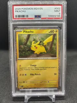 2025 POKEMON M24 EN-MCDONALD'S COLL #002 PIKACHU PSA 9 - Image 1