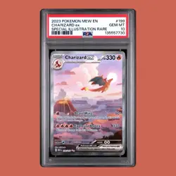 2023 POKEMON MEW EN-151 SPECIAL ILLUSTRATION RARE #199 CHARIZARD EX PSA 10 - Image 1