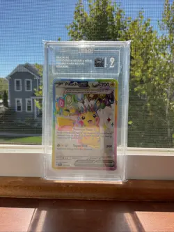 Tag 9 Pikachu EX 2024 Pokemon Scarlet & Violet Surging Sparks #219/191 - Image 1