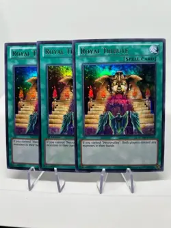 3x Yu-Gi-Oh! Royal Tribute Ultra Rare LCYW-EN195 Yugi's World 2x Unl, 1x 1st ed - Image 1