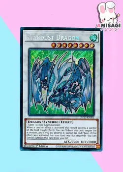 Yu-Gi-Oh! Stardust Dragon L5DD-ENS01 Secret Rare CHIBI ART Karte TCG Englisch - Image 1