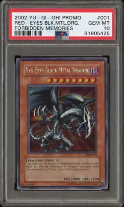PSA 10 GM 2002 Red Eyes Black Metal Dragon FMR-001 Secret Promo YuGiOh English - Image 1