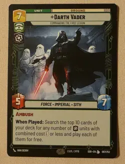 Darth Vader Commanding the First Legion Non-Foil Card Spark of Rebellion NM - Image 1
