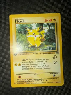 Pokemon Pikachu TCG Jungle Card 60/64 Unlimited Common, Near Mint Wizards - Image 1