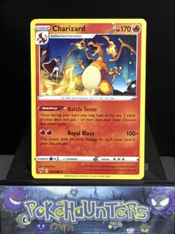 Pokemon Card Charizard 025/185 Vivid Voltage Non Holo Rare Light Play - Image 1