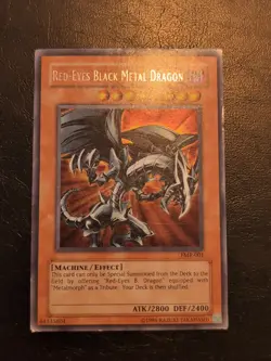 Yu-Gi-Oh! PRISMATIC SECRET CARD RED-EYES BLACK METAL DRAGON FMR-001 MP - Image 1