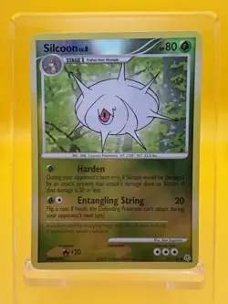 🍃Silcoon 63/130 Diamond and Pearl Reverse Holo Pokemon Card 2007 MP - Image 1
