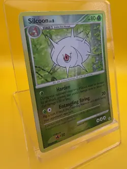 🍃Silcoon 63/130 Diamond and Pearl Reverse Holo Pokemon Card 2007 MP - Image 3