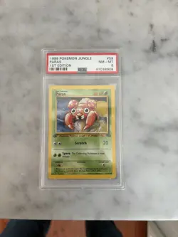 1999 Pokemon TCG Paras Jungle Set First Edition Card 59/64 - Image 2