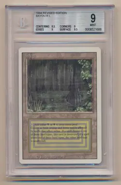 BGS 9 MTG Magic the Gathering Revised 3rd Edition Bayou MINT Condition!! - Image 1