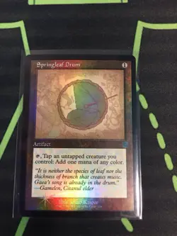 MTG Magic The Gathering Springleaf Drum Schematic Foil BRR Retro Artifact - Image 1
