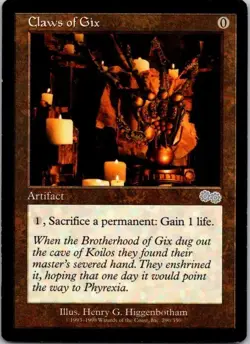 MTG Magic The Gathering Claws of Gix Urza's Saga Played See Scan C - Image 1