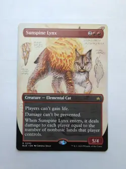 MTG Sunspine Lynx (BLB) Bloomburrow Borderless Regular Rare 292 - Image 1