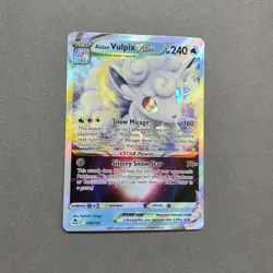 Pokemon Alolan Vulpix VSTAR 034/195 Silver Tempest Ultra Rare NM/M - Image 1