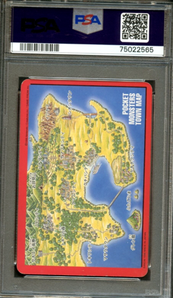 1996 Pokemon Bandai Carddass Blastoise Trainer Town Map #156 PSA 8 NM-MINT - Image 2
