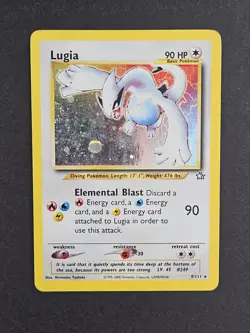 Pokemon TCG Lugia 9/111 Neo Genesis Holo Unlimited HP-Damaged - Image 2