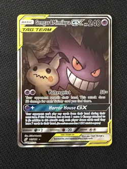 Pokemon 2019 S&M Team Up Gengar & Mimikyu GX 165/181 Alt Art Tag Team Ultra Rare - Image 2