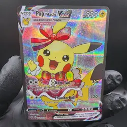 Pokemon Pop Pikachu Custom Made Fan Art Holo - Image 1