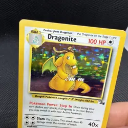 Pokemon TCG Dragonite Fossil 4/62 Holo Unlimited Rare 1999 WOTC Vintage - NM - Image 2