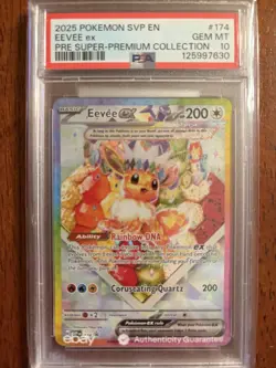 EEVEE EX 2025 POKEMON SVP PRE SUPER PREMIUM COLLECTION #174 PSA 10 - Image 1