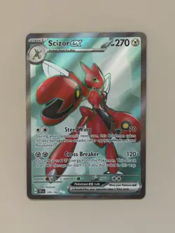 Pokemon TCG Scizor EX Temporal Forces Ultra Rare Full Art 195/162 - Image 1
