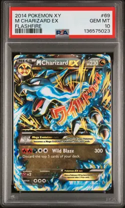 2014 POKEMON XY FLASHFIRE #69 M CHARIZARD EX PSA 10 - Image 1
