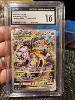 Pokemon Mewtwo VSTAR GG44/GG70 Crown Zenith Galarian Gallery CGC 10 Gem Mint - Image 1